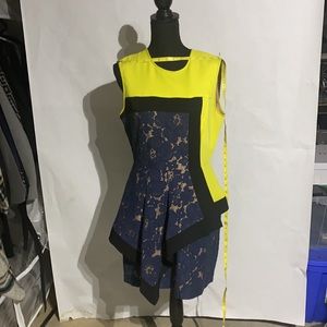 BCBG SLEEVELESS SHORT LACEY DRESS